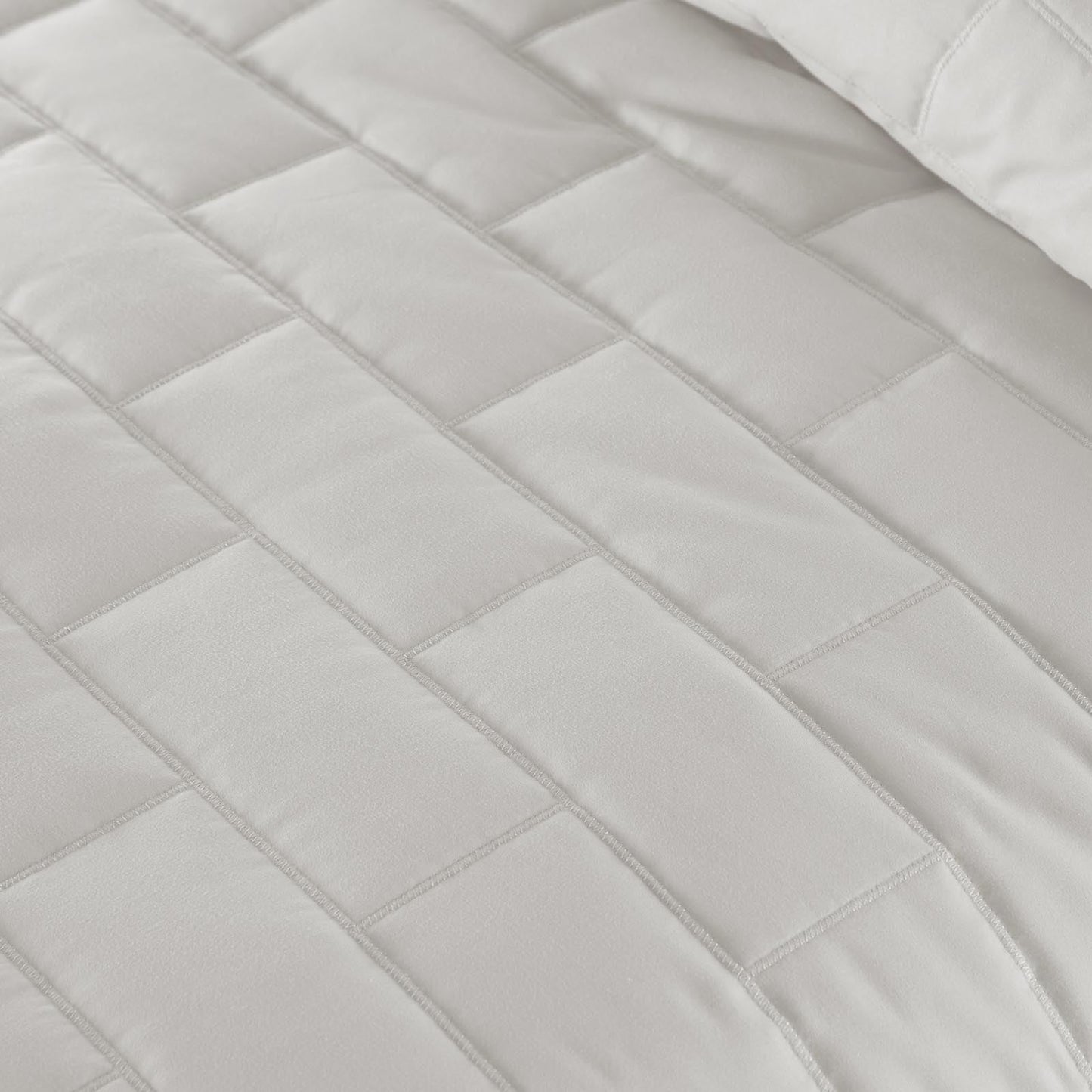 Subway Tile Luxe Quilt Set, Bone