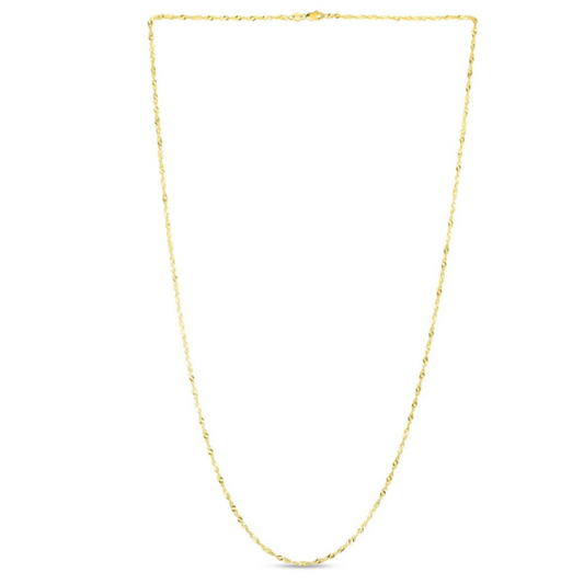 14K Singapore Chain, 1.3mm