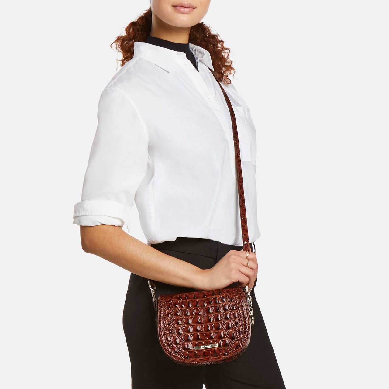 Brahmin Melbourne Collection Briar Crossbody, Pecan