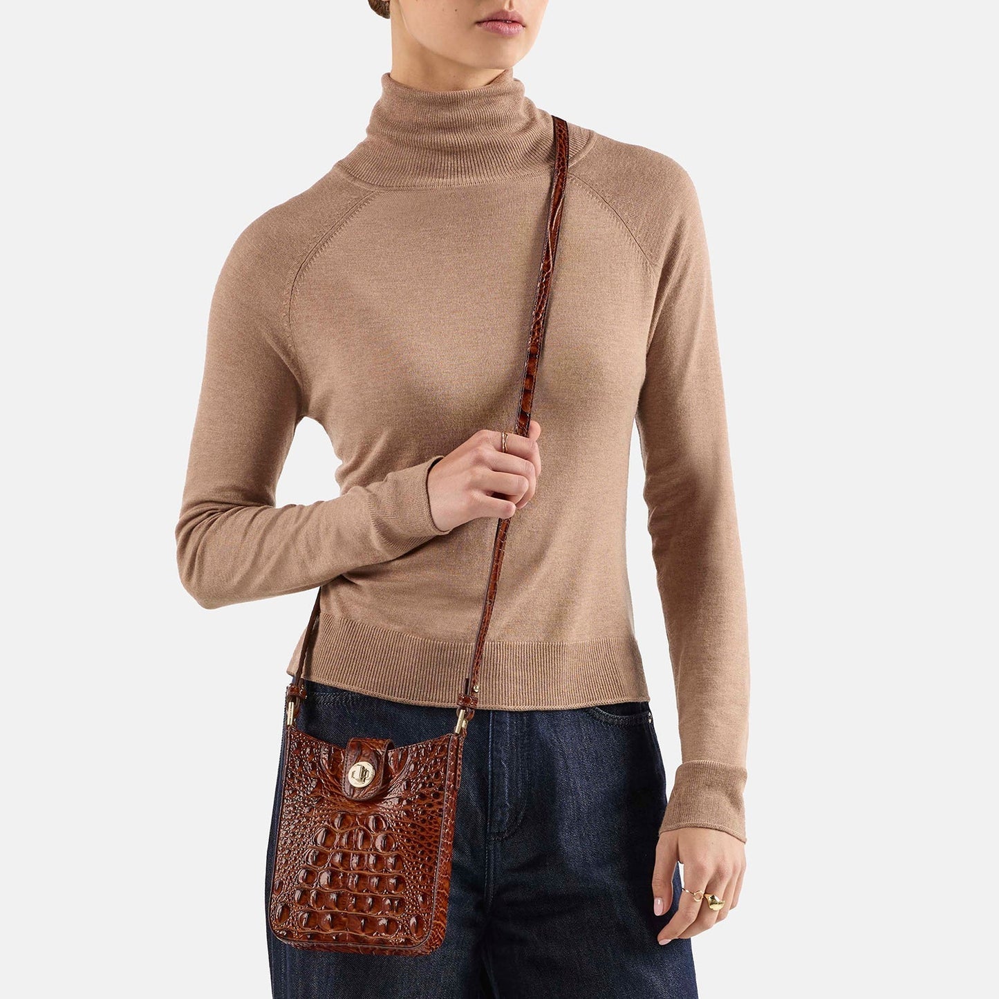 Brahmin Melbourne Collection Marley Crossbody, Mellow Rose