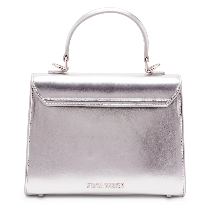 Steve Madden Lattuca Top Handle Crossbody, Silver