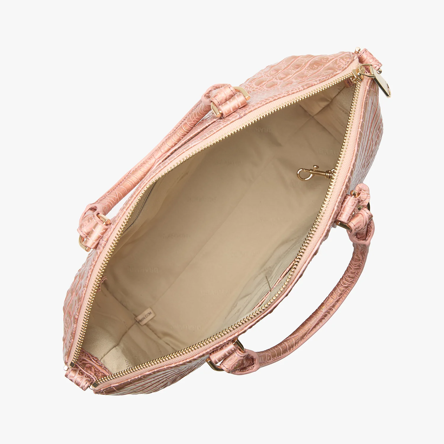 Brahmin Melbourne Collection Large Duxbury Satchel, Rose Gold