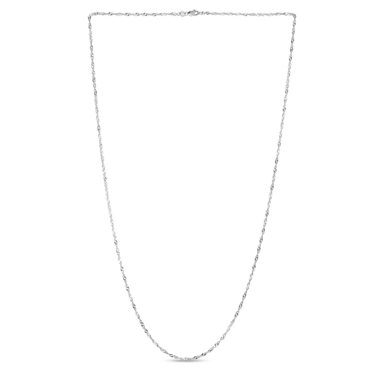 White 14K Singapore Chain, 1.3mm